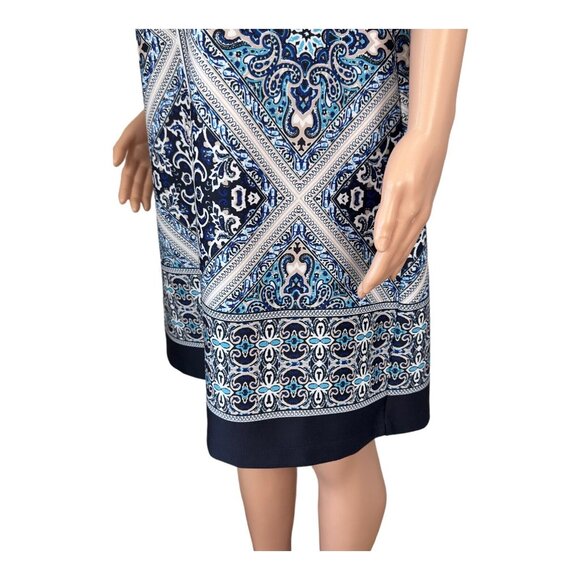 Tiana B Womens SZ 16-Multicolored Sheath Knee Length Dress-Cap Sleeve-Stretch - Picture 13 of 16